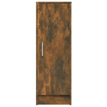 vidaXL Παπουτσοθήκη Καπνιστή Δρυς 32x35x92cm από Επεξεργασμένο Ξύλο