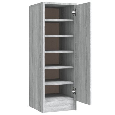 vidaXL Παπουτσοθήκη Γκρι Sonoma 32x35x92cm από Επεξεργασμένο Ξύλο