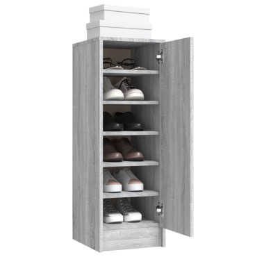 vidaXL Παπουτσοθήκη Γκρι Sonoma 32x35x92cm από Επεξεργασμένο Ξύλο
