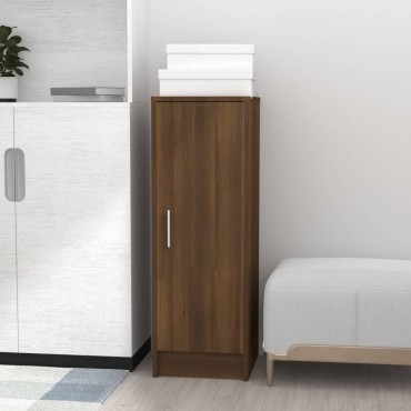 vidaXL Παπουτσοθήκη Καφέ Δρυς 32x35x92cm από Επεξεργασμένο Ξύλο