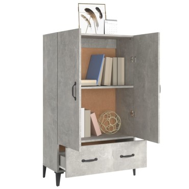 vidaXL Ντουλάπι Γκρι Σκυροδέματος 70x31x115cm από Επεξεργασμένο Ξύλο 1 τεμ.