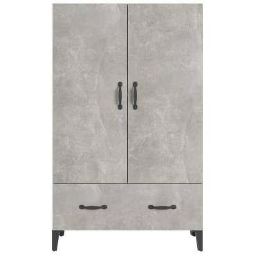 vidaXL Ντουλάπι Γκρι Σκυροδέματος 70x31x115cm από Επεξεργασμένο Ξύλο 1 τεμ.