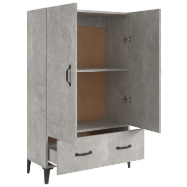 vidaXL Ντουλάπι Γκρι Σκυροδέματος 70x31x115cm από Επεξεργασμένο Ξύλο 1 τεμ.