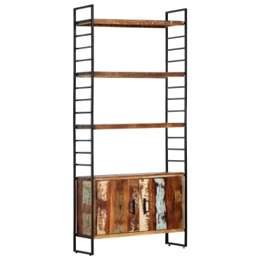 vidaXL Βιβλιοθήκη με 4 Επίπεδα 80x30x180cm Μασίφ Ανακυκλωμένο Ξύλο 1 τεμ.