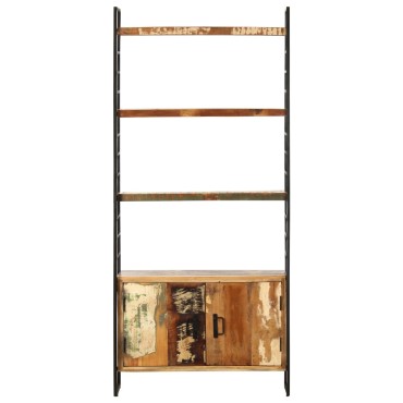 vidaXL Βιβλιοθήκη με 4 Επίπεδα 80x30x180cm Μασίφ Ανακυκλωμένο Ξύλο 1 τεμ.