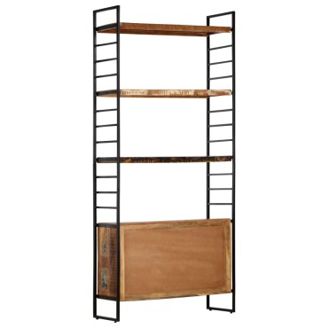 vidaXL Βιβλιοθήκη με 4 Επίπεδα 80x30x180cm Μασίφ Ανακυκλωμένο Ξύλο 1 τεμ.