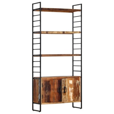 vidaXL Βιβλιοθήκη με 4 Επίπεδα 80x30x180cm Μασίφ Ανακυκλωμένο Ξύλο 1 τεμ.
