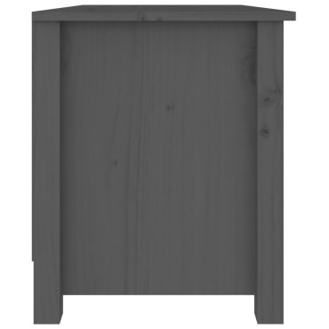 vidaXL Παπουτσοθήκη Γκρι 70x38x45,5cm από Μασίφ Ξύλο Πεύκου