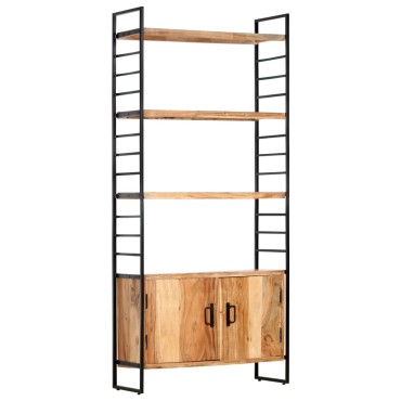 vidaXL Βιβλιοθήκη με 4 Επίπεδα 80x30x180cm Μασίφ Ξύλο Ακακίας 1 τεμ.