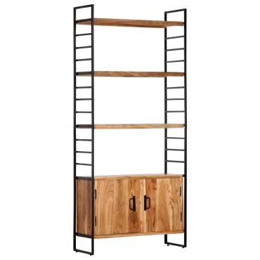 vidaXL Βιβλιοθήκη με 4 Επίπεδα 80x30x180cm Μασίφ Ξύλο Ακακίας 1 τεμ.