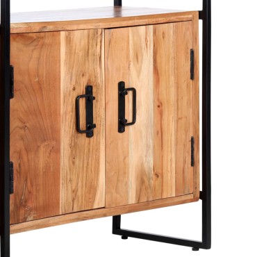 vidaXL Βιβλιοθήκη με 4 Επίπεδα 80x30x180cm Μασίφ Ξύλο Ακακίας 1 τεμ.