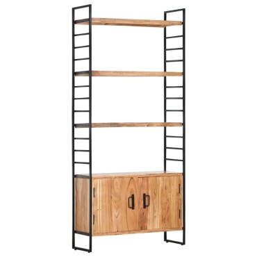 vidaXL Βιβλιοθήκη με 4 Επίπεδα 80x30x180cm Μασίφ Ξύλο Ακακίας 1 τεμ.