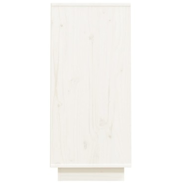 vidaXL Ντουλάπι Κονσόλα Λευκό 60x34x75cm από Μασίφ Ξύλο Πεύκου 1 τεμ.
