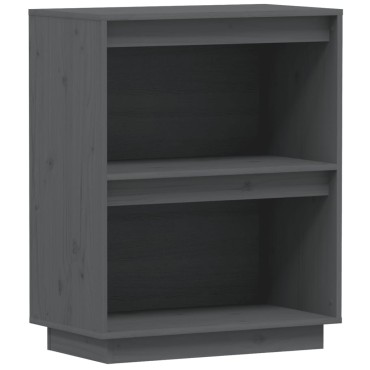 vidaXL Ντουλάπι Κονσόλα Γκρι 60x34x75cm από Μασίφ Ξύλο Πεύκου 1 τεμ.