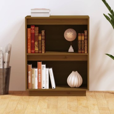 vidaXL Ντουλάπι Κονσόλα Μελί 60x34x75cm από Μασίφ Ξύλο Πεύκου 1 τεμ.