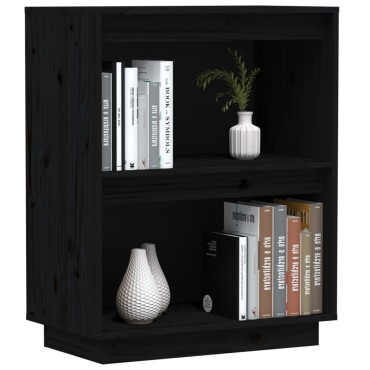 vidaXL Ντουλάπι Κονσόλα Μαύρο 60x34x75cm από Μασίφ Ξύλο Πεύκου 1 τεμ.
