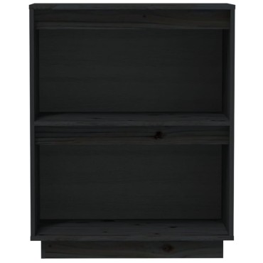 vidaXL Ντουλάπι Κονσόλα Μαύρο 60x34x75cm από Μασίφ Ξύλο Πεύκου 1 τεμ.