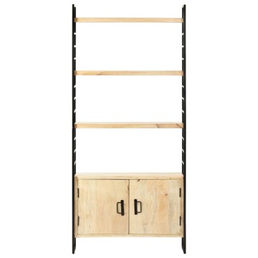 vidaXL Βιβλιοθήκη με 4 Επίπεδα 80x30x180cm από Μασίφ Ξύλο Μάνγκο 1 τεμ.
