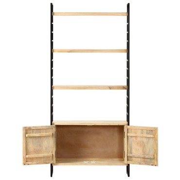 vidaXL Βιβλιοθήκη με 4 Επίπεδα 80x30x180cm από Μασίφ Ξύλο Μάνγκο 1 τεμ.