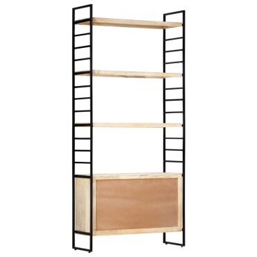 vidaXL Βιβλιοθήκη με 4 Επίπεδα 80x30x180cm από Μασίφ Ξύλο Μάνγκο 1 τεμ.
