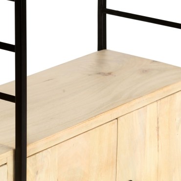 vidaXL Βιβλιοθήκη με 4 Επίπεδα 80x30x180cm από Μασίφ Ξύλο Μάνγκο 1 τεμ.