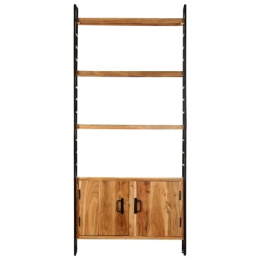 vidaXL Βιβλιοθήκη με 4 Επίπεδα 80x30x180cm Ακατέργαστο Ξύλο Μάνγκο 1 τεμ.