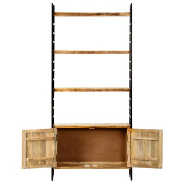 vidaXL Βιβλιοθήκη με 4 Επίπεδα 80x30x180cm Ακατέργαστο Ξύλο Μάνγκο 1 τεμ.