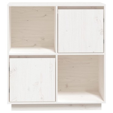 vidaXL Ντουλάπι Λευκό 74x35x80cm από Μασίφ Ξύλο Πεύκου 1 τεμ.