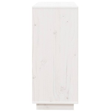vidaXL Ντουλάπι Λευκό 74x35x80cm από Μασίφ Ξύλο Πεύκου 1 τεμ.
