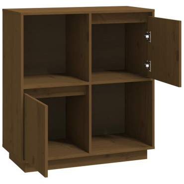 vidaXL Ντουλάπι Καφέ Μελί 74x35x80cm από Μασίφ Ξύλο Πεύκου 1 τεμ.
