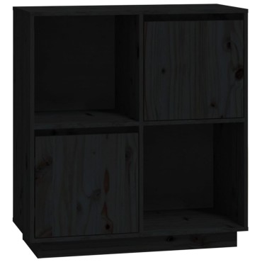 vidaXL Ντουλάπι Μαύρο 74x35x80cm από Μασίφ Ξύλο Πεύκου 1 τεμ.