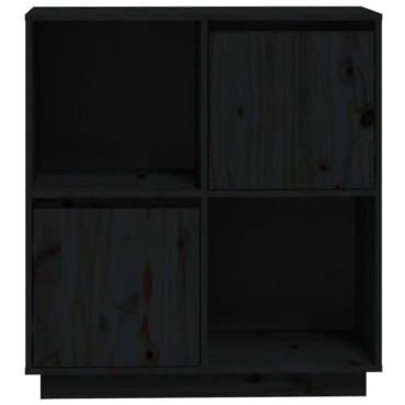 vidaXL Ντουλάπι Μαύρο 74x35x80cm από Μασίφ Ξύλο Πεύκου 1 τεμ.