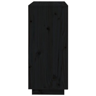 vidaXL Ντουλάπι Μαύρο 74x35x80cm από Μασίφ Ξύλο Πεύκου 1 τεμ.
