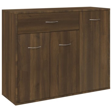 vidaXL Μπουφές Καφέ Δρυς 88x30x70cm από Επεξεργασμένο Ξύλο 1 τεμ.