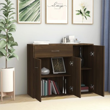 vidaXL Μπουφές Καφέ Δρυς 88x30x70cm από Επεξεργασμένο Ξύλο 1 τεμ.