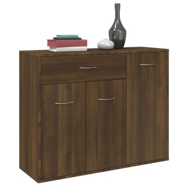 vidaXL Μπουφές Καφέ Δρυς 88x30x70cm από Επεξεργασμένο Ξύλο 1 τεμ.