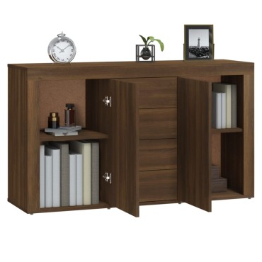 vidaXL Μπουφές Καφέ Δρυς 120x36x69cm από Επεξεργασμένο Ξύλο 1 τεμ.