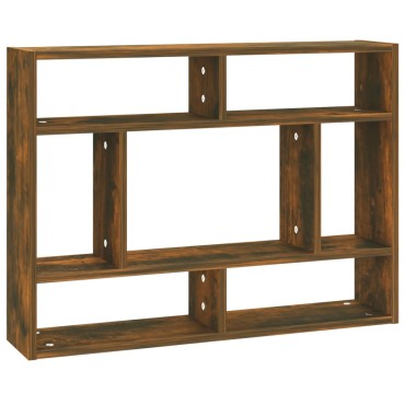 vidaXL Ραφιέρα Τοίχου Καπνιστή Δρυς 75x16x55cm από Επεξεργ. Ξύλο 1 τεμ.