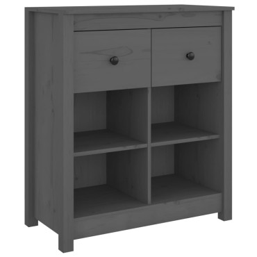 vidaXL Συρταριέρα Γκρί 70x35x80cm από Μασίφ Ξύλο Πεύκου 1 τεμ.