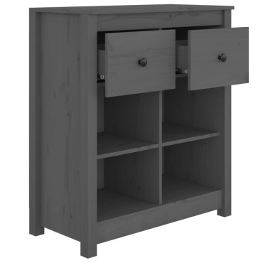 vidaXL Συρταριέρα Γκρί 70x35x80cm από Μασίφ Ξύλο Πεύκου 1 τεμ.