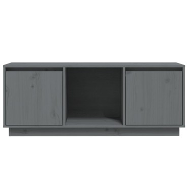 vidaXL Έπιπλο Τηλεόρασης Γκρι 110,5x35x44cm Μασίφ Ξύλο Πεύκου