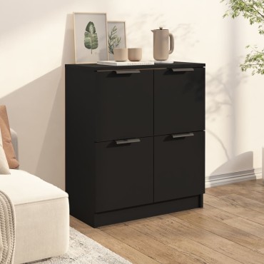vidaXL Ντουλάπι Μαύρο 60x30x70cm από Επεξεργασμένο Ξύλο 1 τεμ.