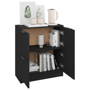vidaXL Ντουλάπι Μαύρο 60x30x70cm από Επεξεργασμένο Ξύλο 1 τεμ.