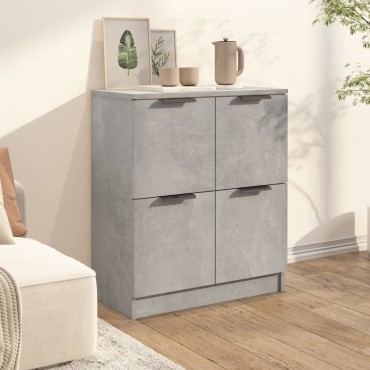 vidaXL Ντουλάπι Γκρι Σκυροδέματος 60x30x70cm από Επεξεργασμένο Ξύλο 1 τεμ.
