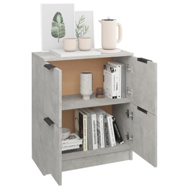 vidaXL Ντουλάπι Γκρι Σκυροδέματος 60x30x70cm από Επεξεργασμένο Ξύλο 1 τεμ.