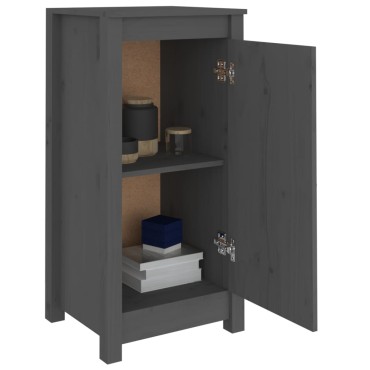 vidaXL Ντουλάπι Γκρι 39x35x80cm από Μασίφ Ξύλο Πεύκου 1 τεμ.