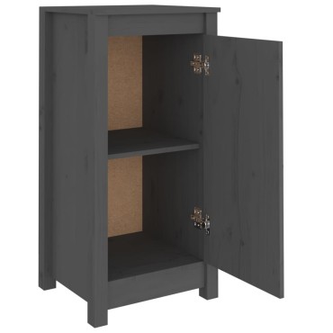 vidaXL Ντουλάπι Γκρι 39x35x80cm από Μασίφ Ξύλο Πεύκου 1 τεμ.