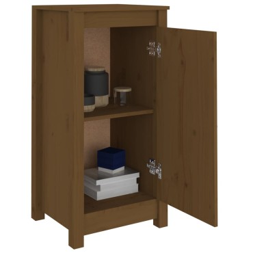 vidaXL Συρταριέρες 2 τεμ. Καφέ Μελί 39x35x80cm από Μασίφ Ξύλο Πεύκου