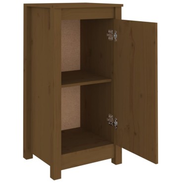 vidaXL Συρταριέρες 2 τεμ. Καφέ Μελί 39x35x80cm από Μασίφ Ξύλο Πεύκου
