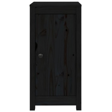vidaXL Ντουλάπια 2 τεμ. Μαύρα 39x35x80cm από Μασίφ Ξύλο Πεύκου
